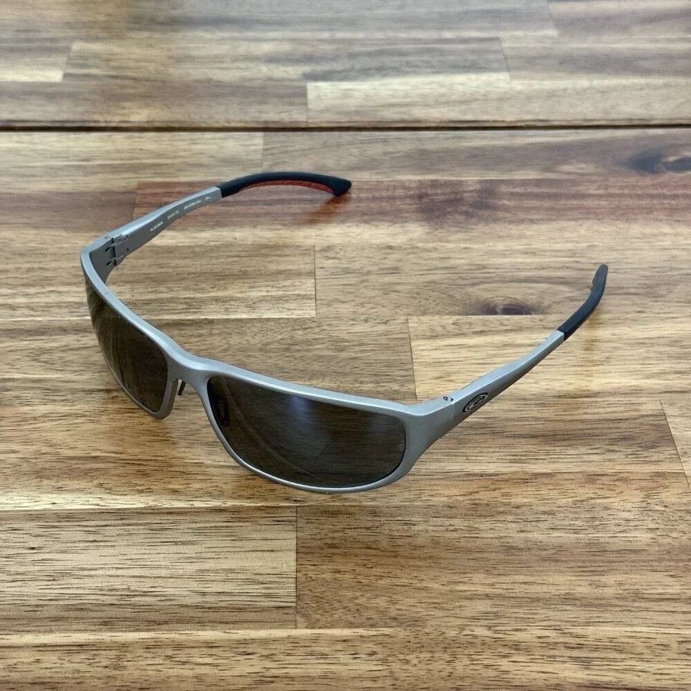 GTV Voyage Aluminum Polarized Sunglasses, Silver Frame Grey 64 15 132